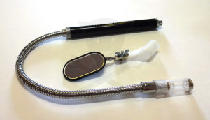 Tükör 25x50 mm Flexibilis, beépített világítással, mágneses véggel