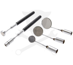 Tükör 21+31+38 mm-es cserélhető készlet+ Ledes viágítás + mágneses kiszedő