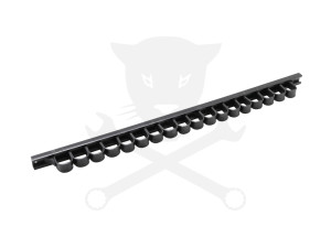 Szerszámtartó 500 mm - csavarhúzókhoz - műanyag - 18 füles