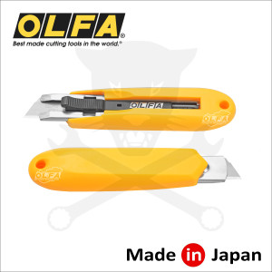 Vágókés OLFA biztonsági, rugós pengével 18 mm - csúszásmentes mark.