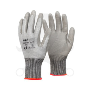 Kesztyű - vágásbiztos - PU mártott szuper vékony szürke 10/XL
