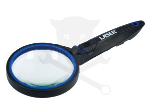 Nagyító 3x - LED világítással D73 mm - 195 mm 3xLR44 elem - Laser
