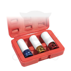 Légkulcsfej készlet 1/2" 3 db-os alufelnihez hosszított Ellient