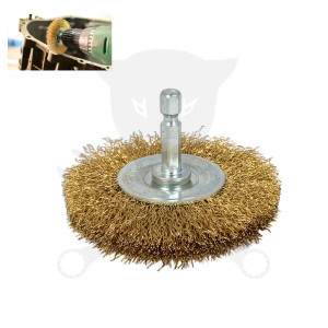 Drótcsiszoló kefe fúrógépbe fogható - 1/4" hatlap Laser