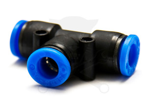 Levegős csatlakozó műanyag csőhöz, T-elágazó 16 mm