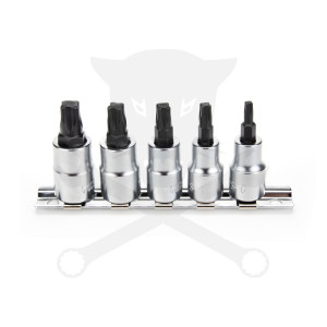 Rátűzőkulcs készlet 3/8" MTS Mortorq Spiral 4 ágú Bit fej készlet MTS0-MTS4