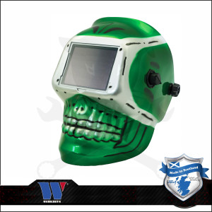 Hegesztőpajzs automata 42 x 92 mm 2 érzékelő Zöld Koponya - Welzh