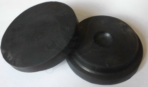 Gumipogácsa krokodil emelőhöz fekete 120/100 mm-es lépcsős sima