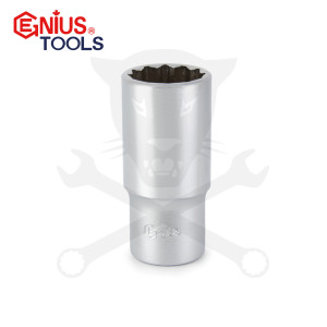 Dugókulcs - crowafej 3/8" 12 lap hosszú 19 mm Genius