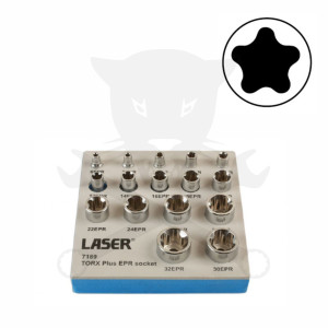 Dugókulcs - crowafej készlet 1/4"-3/8"-1/2" Torx Plus® EPR6-EPR32 -Ötágú