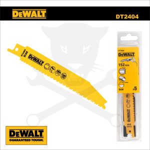 Fűrészlap kardfűrészhez, fémre 152 mm 1.4- 3.4 T - 5db - DeWalt