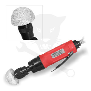 Levegős gumi csiszológép gyorsbefogós fejjel + marófej - Genius