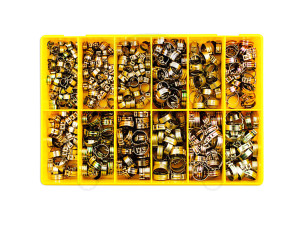 Tömlőszorító bilincs készlet klikk-rendszerű 8.5-23.5 mm