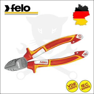 Fogó 1000V szigetelt oldalcsípő 190 mm VDE, 60-64 HRC, ipari - Felo