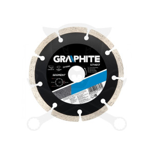 Vágókorong, gyémánt 125x22.2 mm SZEGMENTÁLT préselt - Graphite