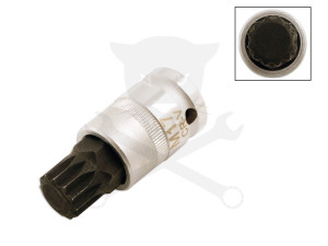 Rátűzőkulcs - crowa+bit 1/2" XZN - Spline M17 - Laser