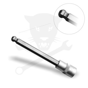 Rátűzőkulcs - crowa+bit 1/2" imbusz 10 mm x 140 mm hosszú gömbvégű