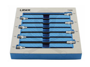 Rátűzőkulcs 8 db-os készlet 3/8" Torx T20-T55 extra hosszú 200 mm