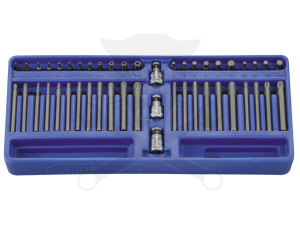Tálcás Genius bithegy készlet torx + imbusz 47 db-os 1/3