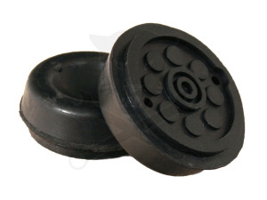 Gumipogácsa krokodil emelőhöz fekete 44/15 mm - pöttyös