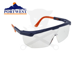 Védőszemüveg - víztiszta, állítható szár - EN166 Portwest