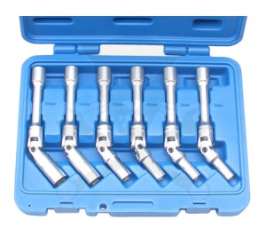 Izzító gyertyaszerelő készlet 3/8" csuklós 6 db-os 150 mm-es BGS