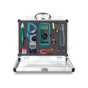 Mérőműszerek készletben - multim. + lakatf. + hőmérő + fázisk. Elmark