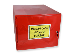 Vegyszer szekrény 2-3 fiókos satupad alsó polcára tervezve - piros