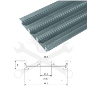 Profil, alumínium - LED szalaghoz - falon kívüli, 1 méteres ELMARK