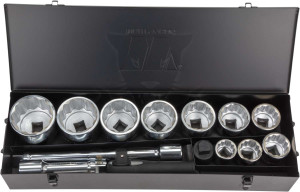 Dugókulcs készlet 1" 12 sz. 36-80 mm 14 db-os