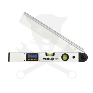 Szögmérő digitális 400 mm vízmértékkel LCD kijelzős Vorel