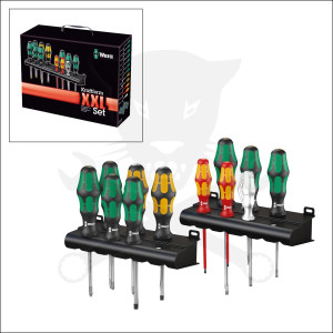 Csavarhúzó készlet 12 részes, falitartóval, ipari - WERA