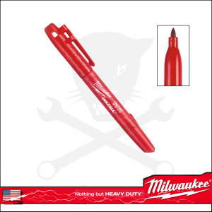 Jelölő filctoll alkoholos, hegyes 1 mm Milwaukee PIROS