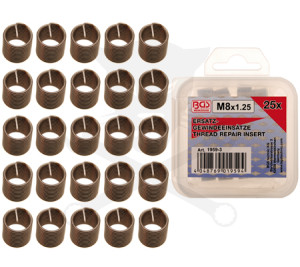 Menetjavító betét készlet M 8x1,25 - 25 db-os BGS