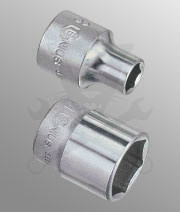 Dugókulcs - crowafej 3/8" 6 lap normál 17 mm Genius