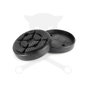 Gumipogácsa csápos emelőhöz 115/107 mm-es félperemes-íves+ 2 furat