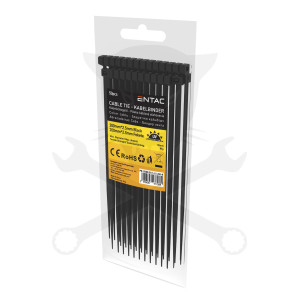 Kábelkötegelő 2,5x200 - Fekete - 50 db-os - Entac