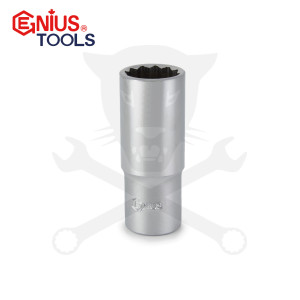 Dugókulcs - crowafej 3/8" 12 lap hosszú 14 mm Genius