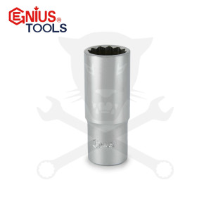 Dugókulcs - crowafej 3/8" 12 lap hosszú 10 mm Genius