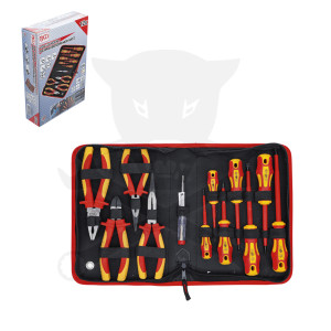 Szigetelt VDE 1000 V-os Csillag-Lapos PH-PZ fogó klt 12 db-os BGS