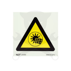 Tábla utánvilágítós öntapadós Szolár-napelem 150x150 UV200