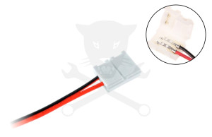 Betáp csatlakozó kéteres vezetékkel, pattintós - LED szalaghoz ELMARK