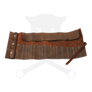 Csillag-villáskulcs készlet 15 db-os Bőr rendszerező 690x305x20 mm