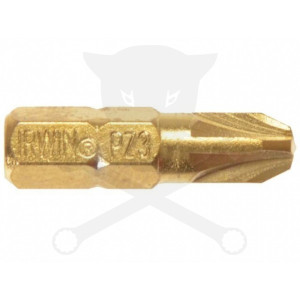 Bithegy, gépi készlet 10 darabos TiN PZ1 x 25 mm 1/4"