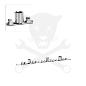 Dugókulcstartó sín 1/4" 15 db-os BGS
