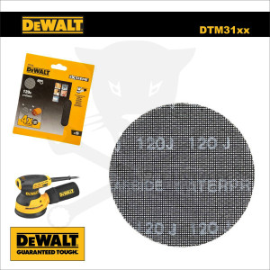 Csiszolólap, hálós 125 mm - Szemcse: 80G - 5 db DeWalt