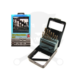Csigafúró készlet HSS 19 db-os 1.0-10.0 mm - Kraftman