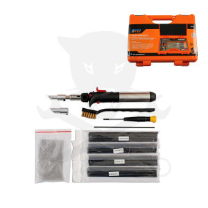 Műanyag hegesztő készlet Piezos gázforrasztóval - Power Tec