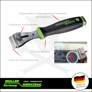 Kaparó - cserélhető pengés 11 db-os készlet 39 mm 2x5 db acél+műanyag