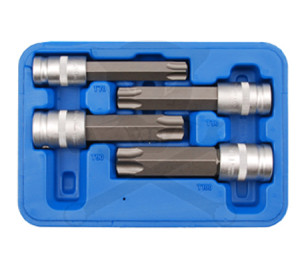 Rátűzőkulcs - crowa+bit készlet furatos torx 4 db T70-T80-T90-T100